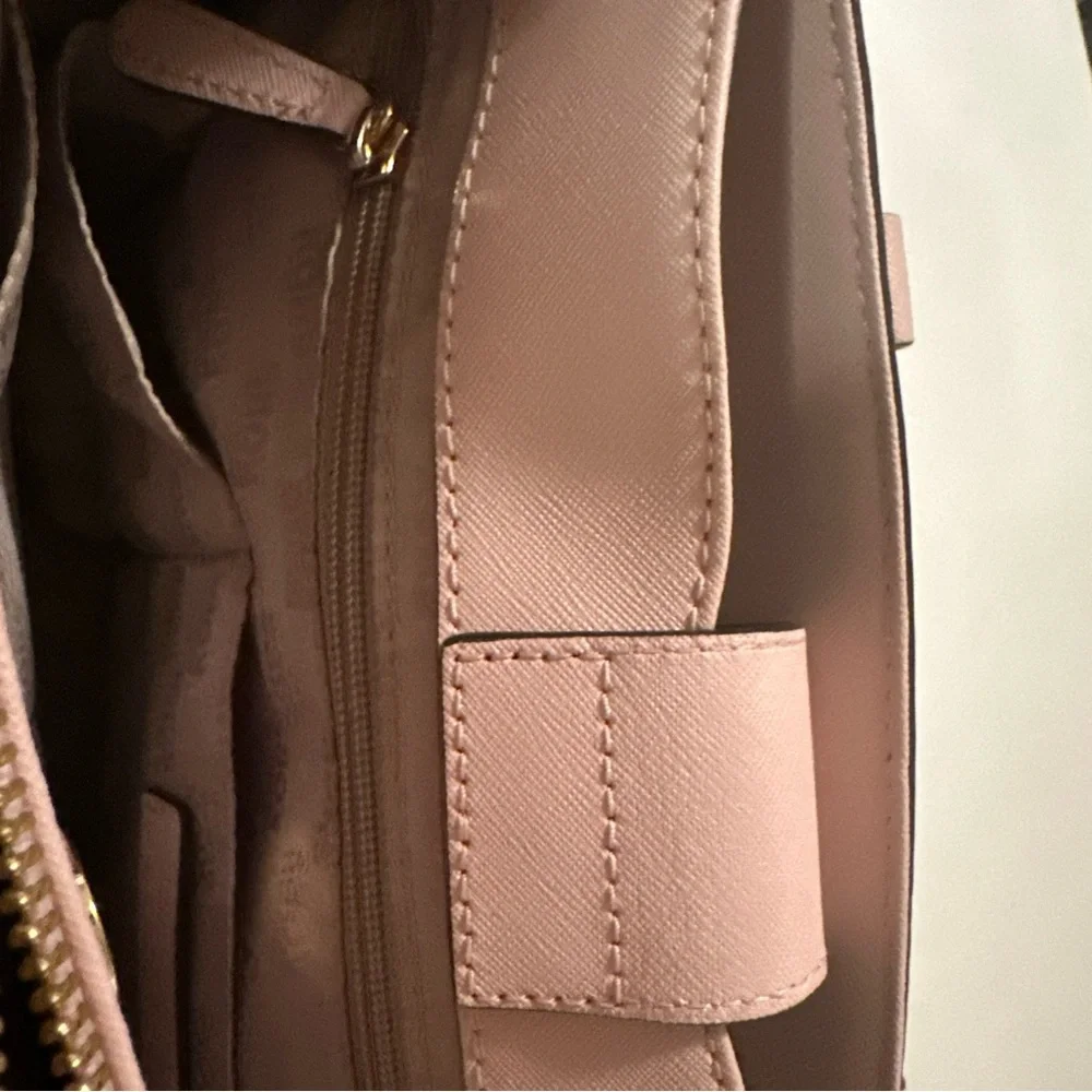 Michael Kors Kellen Saffiano Leather Medium Satchel Blossom Pink - Picture 8 of 13